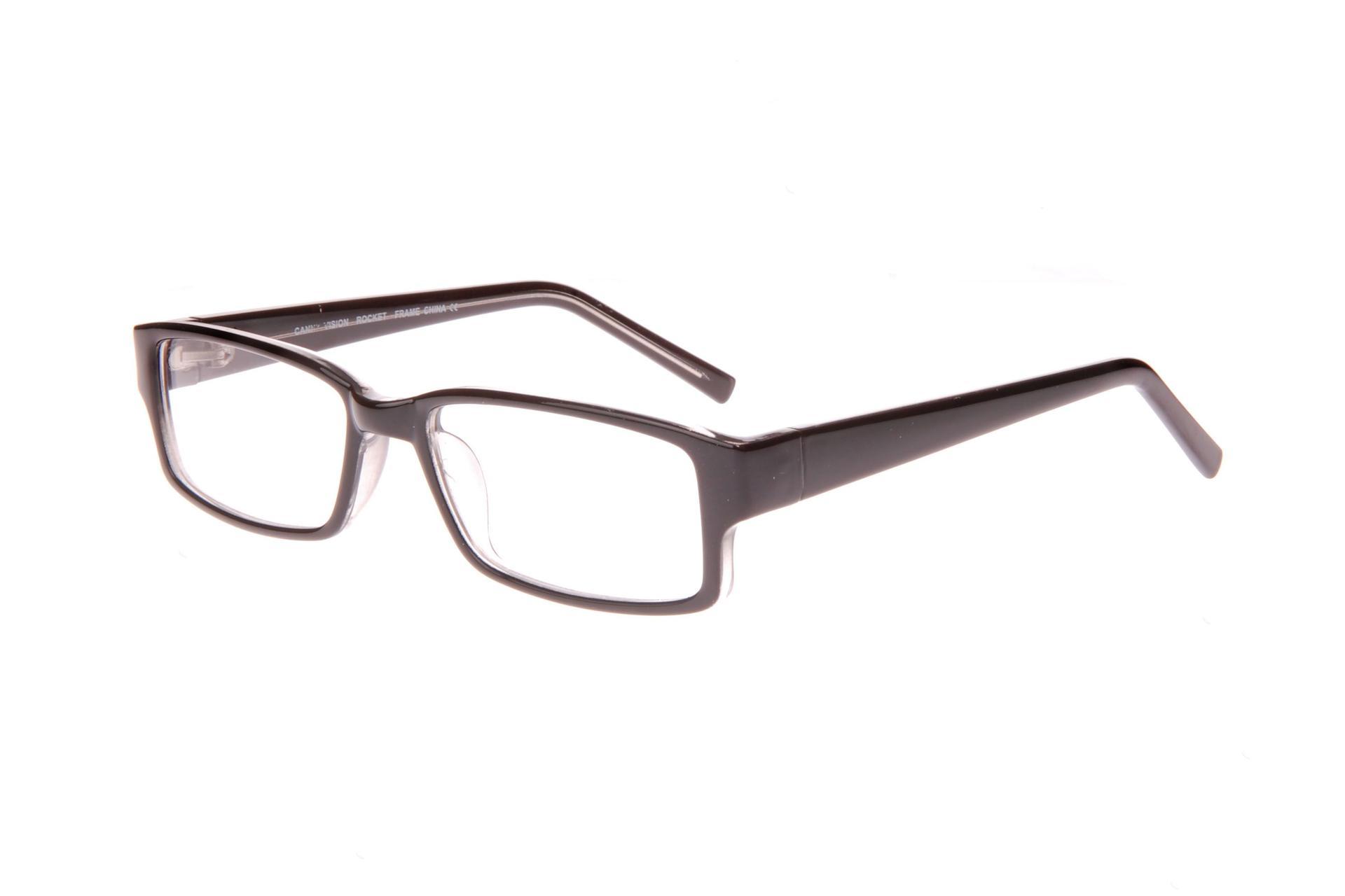 NEW CANNY VISION Black on Crystal ROCKET Eyeglasses 50mm - True View Optics