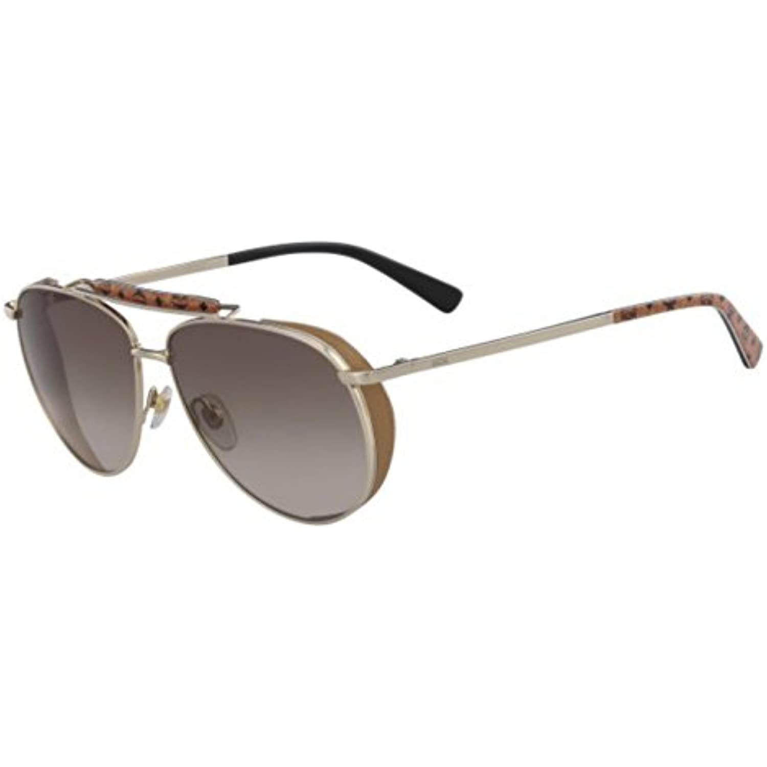 New Mcm 119s 722 Gold Aviator Sunglasses With Cognac Visetos And Mcm Case True View Optics 4250