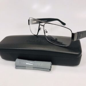 New Wide Guyz Gunmetal & Black SHANK Eyeglasses 60mm for The Stylish Large Man