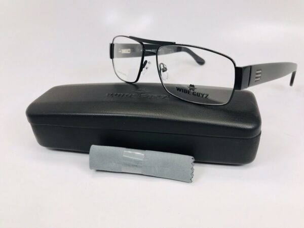 Wide Guyz Black SHANK Eyeglasses 60mm - True View Optics