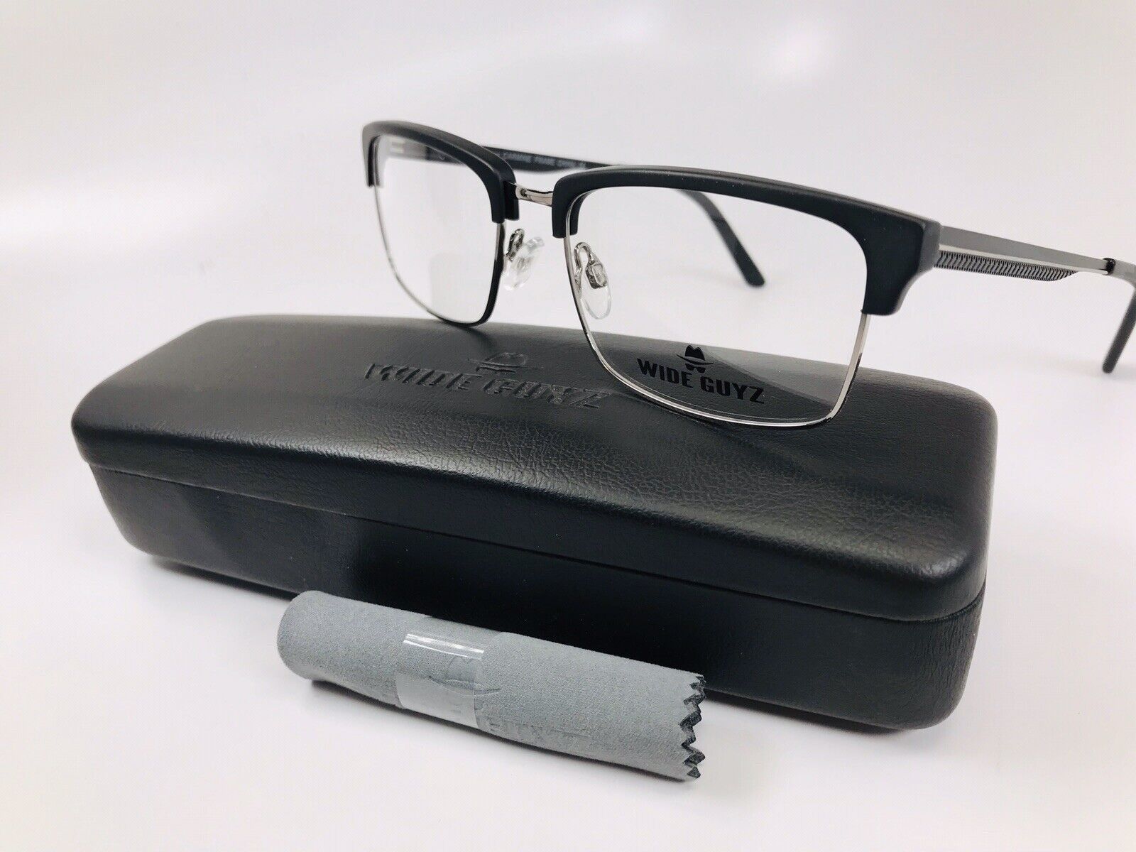 New Wide Guyz Matte Black CARMINE Eyeglasses 57mm for The Stylish Large ...