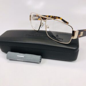 New Wide Guyz Gold & Havana SHANK Eyeglasses 60mm for The Stylish Large Man