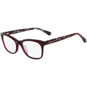 Diane von Furstenberg DVF 5093 600 Crystal Red Eyeglasses 52mm