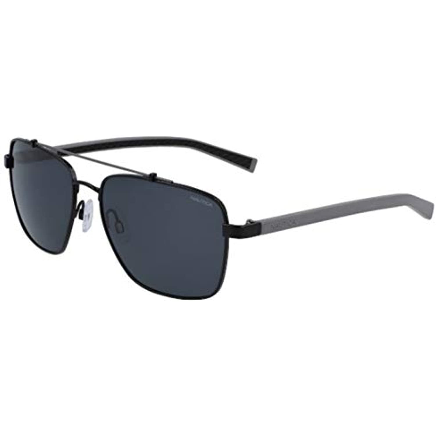 NEW NAUTICA N5135S 005 Polarized Matte Black Aviator Sunglasses with ...