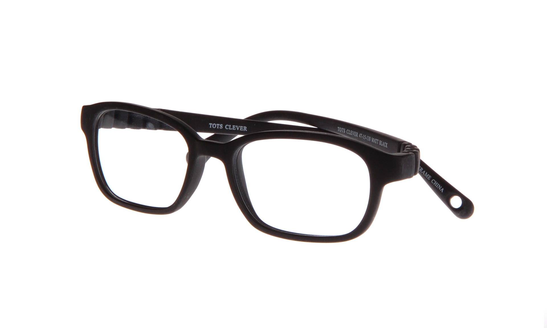 TOTS Matte Black CLEVER Eyeglasses for KIDS 47mm