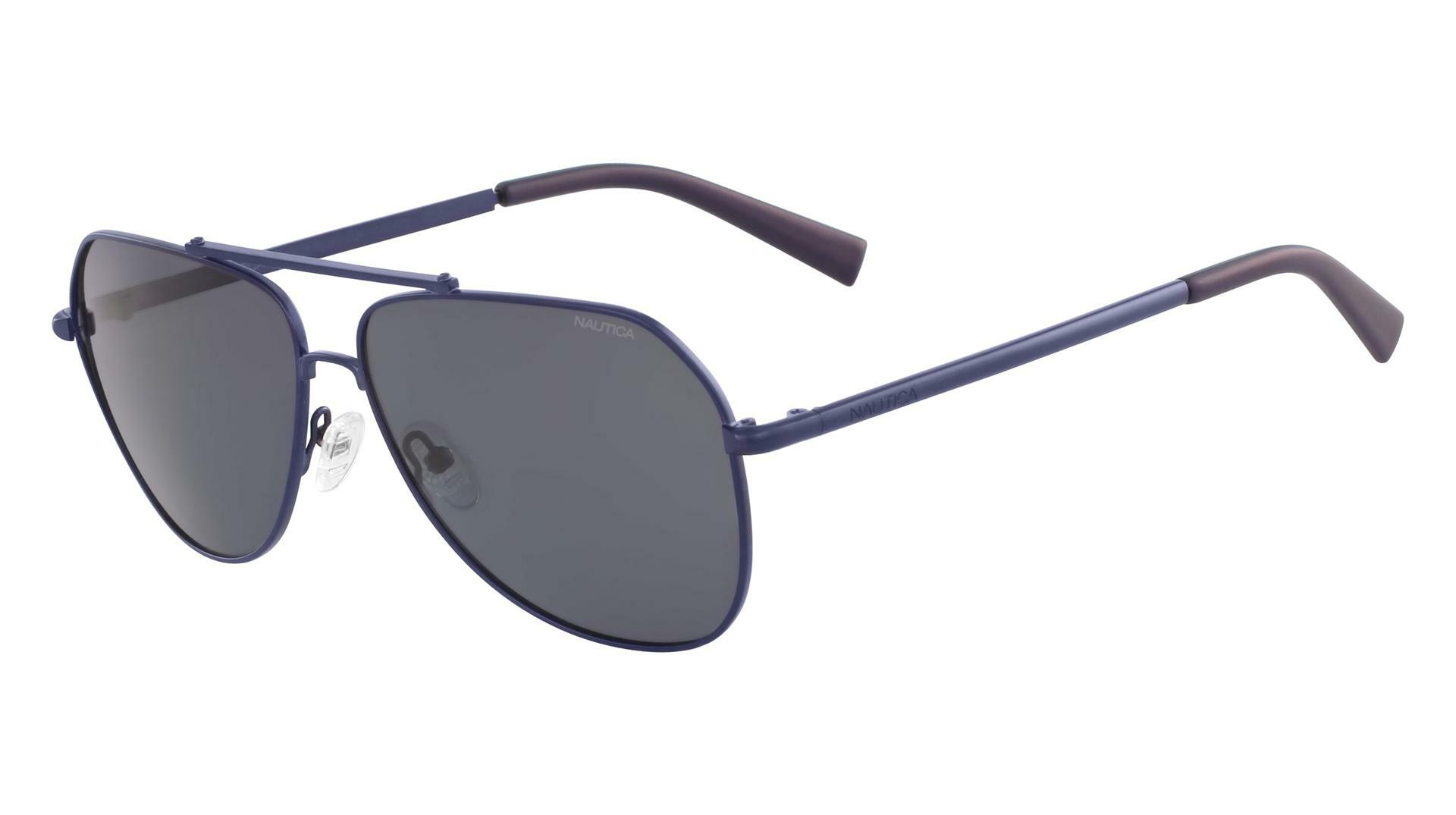 Nautica N4636SP 420 Navy Aviator Polarized Sunglasses