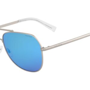 Nautica N4636SP 040 Silver Polarized Aviator Sunglasses