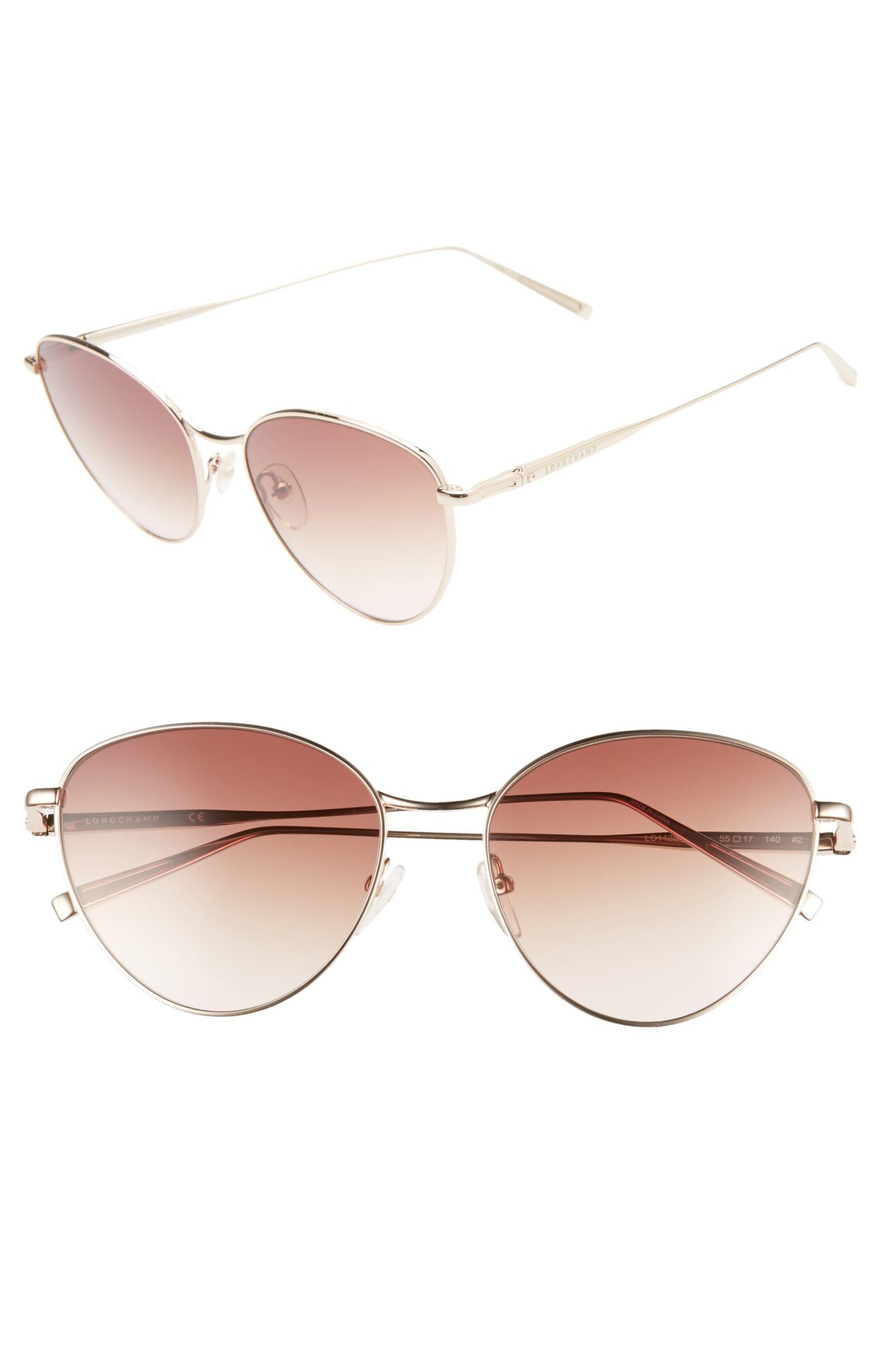 Longchamp LO112S 770 Rose Gold Sunglasses