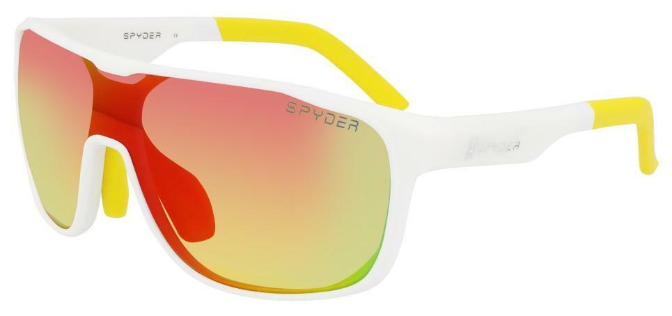 NEW SPYDER SP6020 101 Snow White & Yellow Sunglasses w/Red Lenses ...