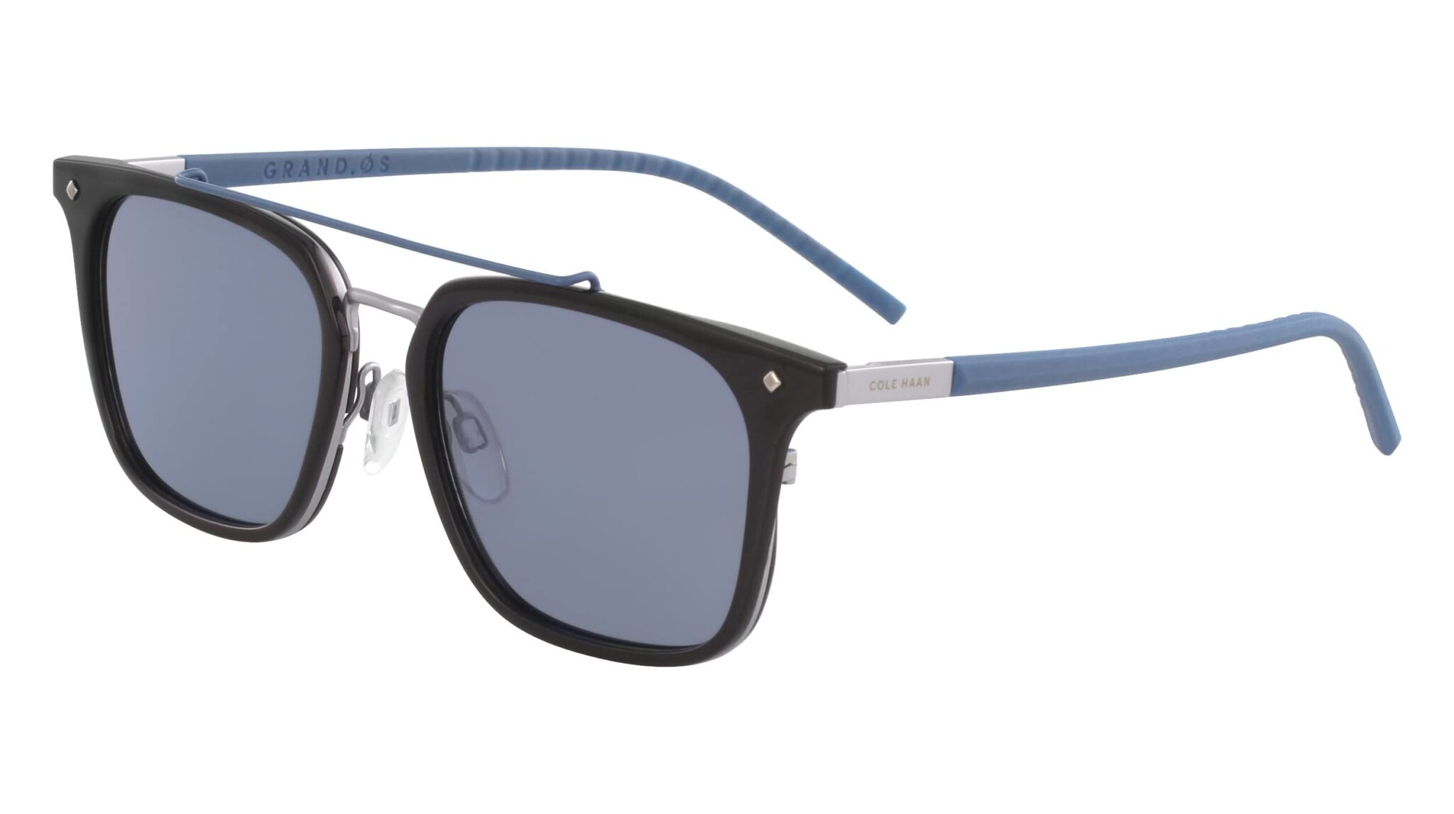 NEW Cole Haan CH 6066 001 Black & Blue Sunglasses with Grey Lenses ...