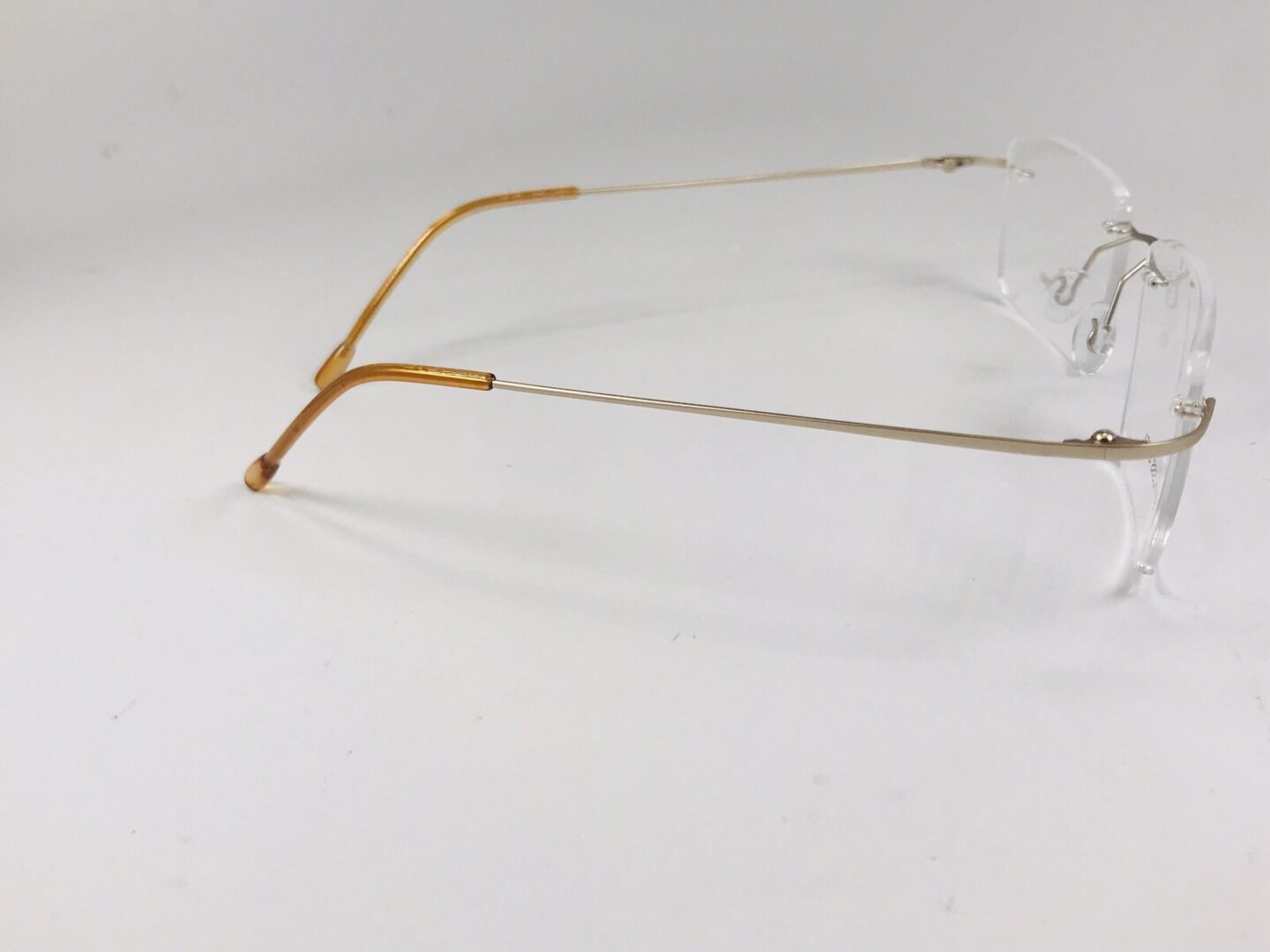 New SUCCESS SS-242 Gold Stainless Steel Rimless Eyeglasses 54mm with Case - Image 6