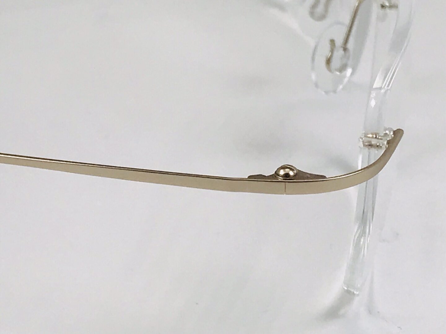 New SUCCESS SS-242 Gold Stainless Steel Rimless Eyeglasses 54mm with Case - Image 7
